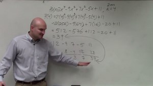 Using the remainder theorem and checking your answer with synthetic division