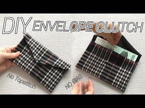 EASY DIY Simple Envelope Clutch Bag In 4 minutes / How To Make A Wallet / Purse / Very Easy Sewing