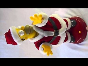 Gemmy 2002 Homer Simpson Santa Clause Animated