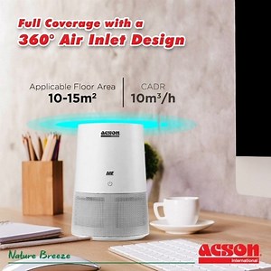 The new ACSON Desktop Air Purifier comes equipped with a unique 360° air inlet design that ensure delivery of clean, fresh air to your surroundings at all times. Want to know more? Click on the link below for more information now: https://www.acson.com.my/desktop-air-purifier #Acson #AircondKuAcsonKool #DesktopAirPurifier | Acson Malaysia