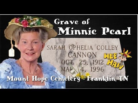 Grave of Minnie Pearl - Mount Hope Cemetery in Franklin Tennessee