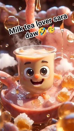 Milk tea lover | ভালোবাসলেতো একটু খাওয়া যায়🙂 #objects #funny