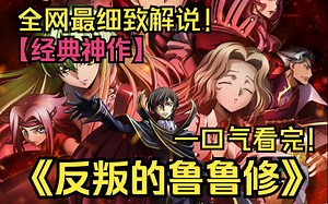 【一口气看完系列】口碑炸裂！少年母亲被杀，妹妹被送作质子！仇恨使之立誓毁灭整个王国！动漫神作《反叛的鲁路修》