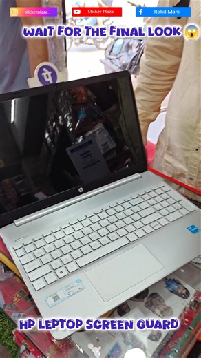 HP Laptop Screen Guard Installation 💻✨ #shorts #hp#shortvideo #stickerplaza