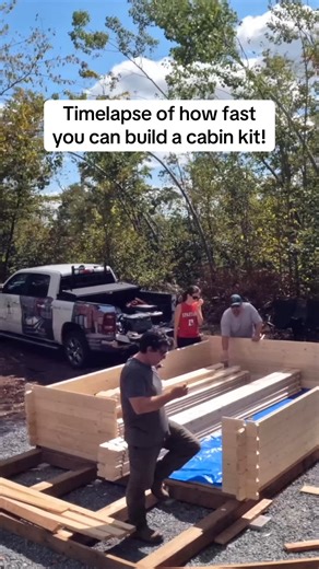 Bunkie Life | Bunkies build like 'Lincoln Logs' and can be built in a single weekend with friends and family! #logcabin #lincolnlogs #build #viral #bunkie | Instagram