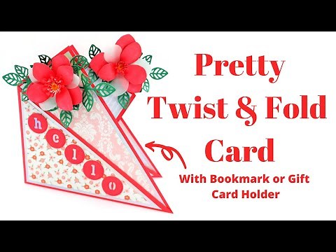 Twist & Fold Card with Bookmark or Gift Card Holder