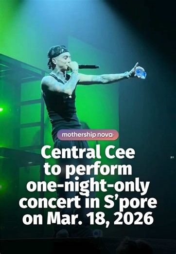 Central Cee is set to perform in Singapore on Mar. 18, 2026, in a one-night-only show. The British rapper will take the stage at Pasir Panjang Power Station for the final stop of his Can’t Rush Greatness world tour. Early bird tickets, priced at S$158 will go on sale at 10am on Dec. 23. Standard tickets cost S$188, while VIP tickets are priced at S$368. Tickets will be available via BookMyShow. Videos from cenchcrew, kiranalix, pas4alx, rubertosi/TikTok