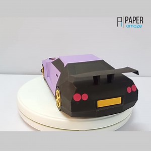 DIY Papercraft Sports Car,paper Car,3d Papercraft,low Poly Papercraft,printable Car,nissan Gtr,print and Fold,car Png,paper Car Model,3d Car - Etsy