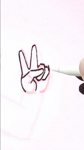 the peace sign #drawing #hand #illustration