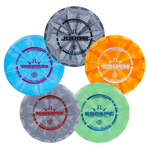 Prime Burst Disc Golf Starter Set 5 - Plastic Disc Golf Discs