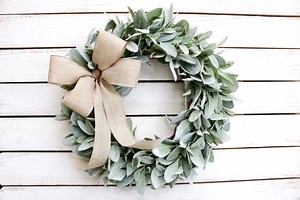 Lamb's Ear Wreath: Farmhouse Front Door Decor - Etsy