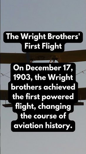 The Wright Brothers First Flight in 1903