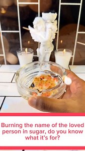 Burning the name of the loved person in sugar,do you know what it's for,if you knew the energetic defect they have,you would never stop doing it,something so simple but it can change your life,so pay attention because I'm going to teach you now,but only do it if you are sure because after doing it,you won't be able to undo it,but first so you can connect,comment here,8 8 8 activated to attract the energy of love into your life now,now now pay attention,I'm gonna show you what you have to do on a