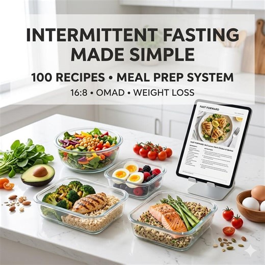 Fast Forward Intermittent Fasting Cookbook PDF, 100 Meal Prep Recipes, IF Diet Plan 16:8 OMAD Weight Loss Guide, Healthy Eating - Etsy