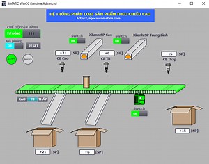Phân loại sản phẩm theo chiều cao – PLC S71200 và Tia portal - Automation