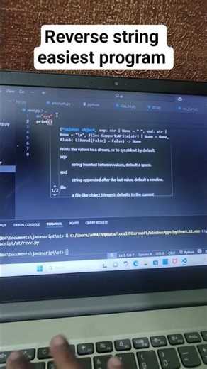 python reverse string 😱#python#reversestring