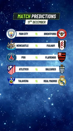 Today's Matches Predictions | Real Madrid - PSG - Man City - Fulham - Newcastle - Flamengo