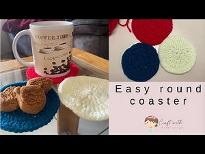 Crochet an Easy Round Coaster