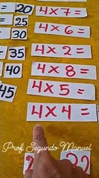 Reforzando la tabla de multiplicar de 4. #profmanuelito