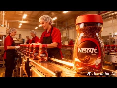 Inside the Modern Nescafé Coffee Factory | How Instant Coffee Is Made (Full Process)