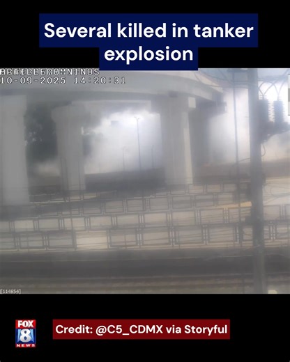 Video shows the moment a tanker carrying 13,000 tons of gas exploded: https://tinyurl.com/yn9zct4y | Fox 8 News