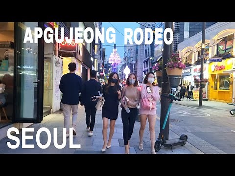 [4K]Gangnam apgujeong rodeo is really gangnam style with super cars and pretty girls, seoul korea
