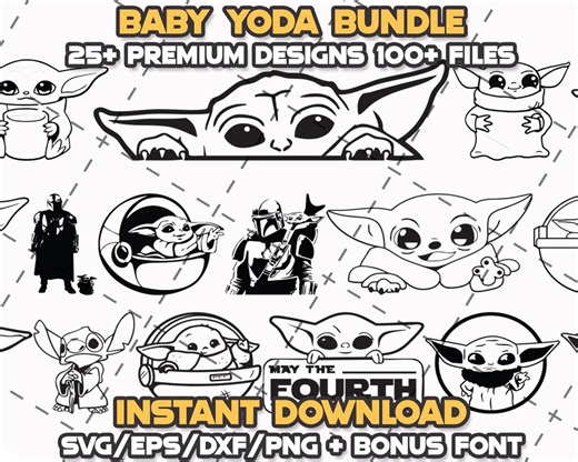 Baby Yoda SVG Bundle | Cricut & Laser Cut Designs (digital Download) - Etsy