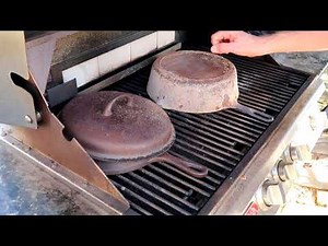 RESTORING CAST IRON COOKWEAR ON THE OUTDOOR GRILL