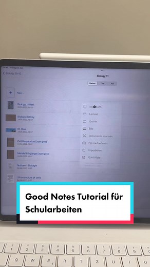 Wie erstelle ich meine Zusammenfassungen für Schularbeiten? 1. Neues Notizbuch für den Test erstellen 2. Hefteinträge aus dem Unterricht markieren, kopieren und in das neue Heft einfügen 3. Dort dann Kürzungen und strukturierte Übersichten erstellen —> Damit vermischt Ihr nicht Euer normales Schulheft mit Eurem Testheft und es ist Alles perfekt geordnet/auffindbar!✨ #gutenotentipps #goodnotes #goodnoteshack #organisationtips #schulorganisation #studyhacks #notetakingtips #hefteinträge #schule #o