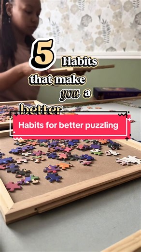 Puzzle Tips…. 5 Habits that I use that can make you a better puzzler 🧩 1. Don’t rush the process. 2. Know when to walk away 3. Sort with intention (not perfection) 4. Rotate pieces 5. Work in sections, not chaos. These are my fundamentals of puzzling, among other things. These he’ll be puzzle faster and enjoy the process. More from me ✌🏽: @Crystal 🧩 Piecefully Puzzling @Crystal 🧩 Piecefully Puzzling @Crystal 🧩 Piecefully Puzzling #puzzles #funcontent #trend #engagement #habits