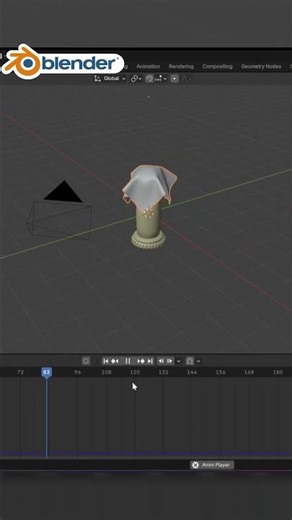 Blender Tips 19: Using Physics #shorts #howto #tutorial #blender #physics #animation #kingsam