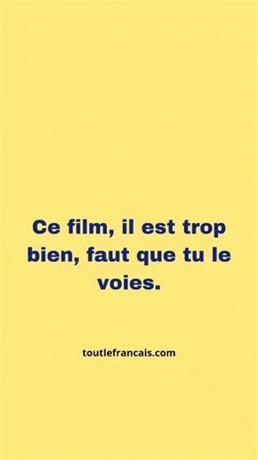 95 reactions · 3 comments | Ce film, il est trop bien. Il faut que tu le voies. | Tout le français | Facebook