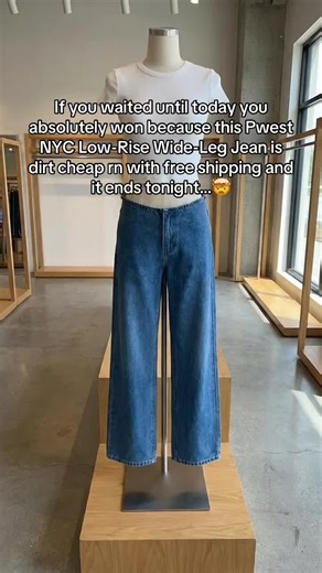 Pwest NYC Low-Rise Wide-Leg Jeans: Amazing Deal Today!