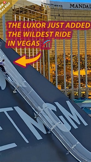 Dave in Vegas on Instagram: "This new attraction at Luxor in Las Vegas is crazy! 🤪 Slide from the top of the pyramid all the way to the bottom landing in a mystery spot! 👀 #vegas #vegasbaby #vegasbound #luxorlasvegas #thingstodoinvegas #satire"