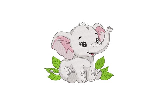 Cute Baby Elephant Embroidery Design, Elephant Machine Embroidery, 4 Sizes, Instant Download - Etsy