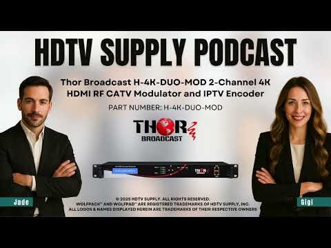 Thor Broadcast H-4K-DUO-MOD 2-Channel 4K HDMI RF CATV Modulator and IPTV Encoder