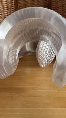 This 25cm sphere prints in “spiralize” mode and uses only 220g per sphere