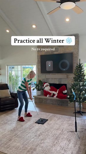 Practice golf all winter long with a no ball golf simulator. ❄️ The Golf Daddy allows you to practice as much as you want wherever you want even when it’s cold outside. #golf #golfdaddy #golfing #golfwinter | Golf Daddy