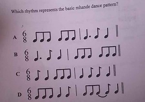 Which rhythm represents the basic mhande dance pattern?... | Filo