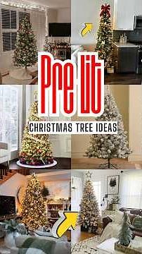 Pre Lit Christmas Tree Ideas 2025 🎄| Best Pre-Lit Trees, Flocked & Slim Designs You’ll Love!