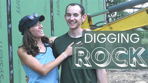 Trenching for well water line on the farm