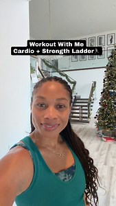 Starting the year off right. This one sneaks up on you. Save for later 🤍 Strength and cardio ladder✨ 5 rounds Reps go 10 → 8 → 6 → 4 → 2 30 seconds rest between rounds 1 minute run (alt: high knees) Goblet squats Glute bridges Push-ups Plank (45 seconds) Reverse lunges | Allyson Felix