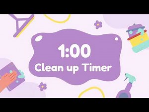 1 Minute Clean Up Timer for Kids | Classroom Countdown (No Music)