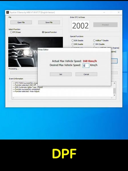 Eliminación de EGR, DPF e IMMO OFF para Toyota y Lexus