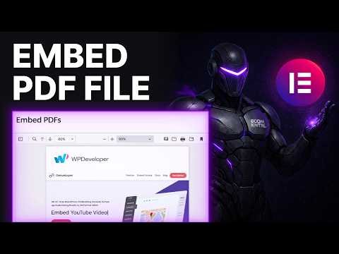 How To Embed A PDF In WordPress Elementor (2026) | Page Builder