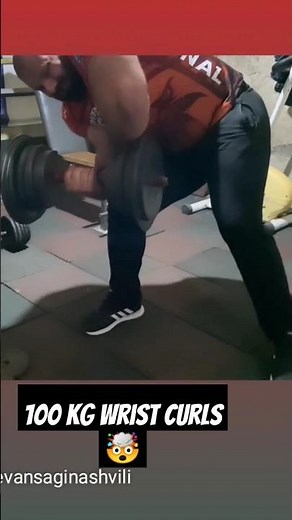 Levan saginashvili 🔥100 kg wrist curls 🔱for arm wrestling