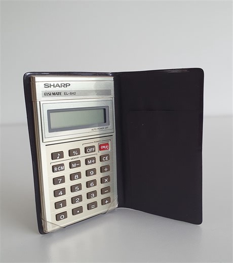 Vintage 80s Sharp ELSI MATE EL-842 Pocket Calculator - Etsy UK