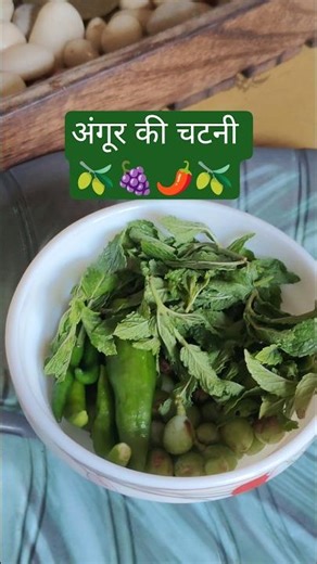 From my garden to my plate 🍇🌿Fresh grapes chutney – pure, healthy & full of flavor! 💚#harvest#recipe