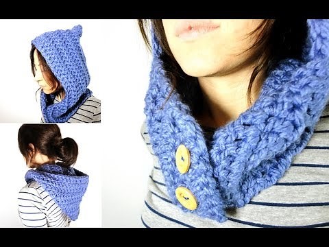 How to Crochet a Hooded Cowl (DIY Tutorial)