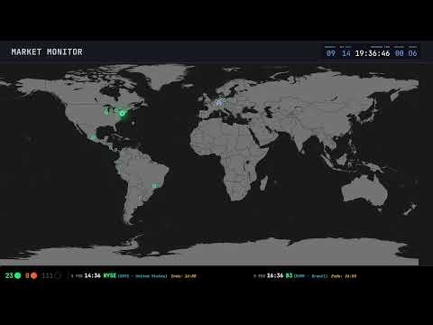 Live Market Map: Which Stock Markets are Open Right Now? 🟢